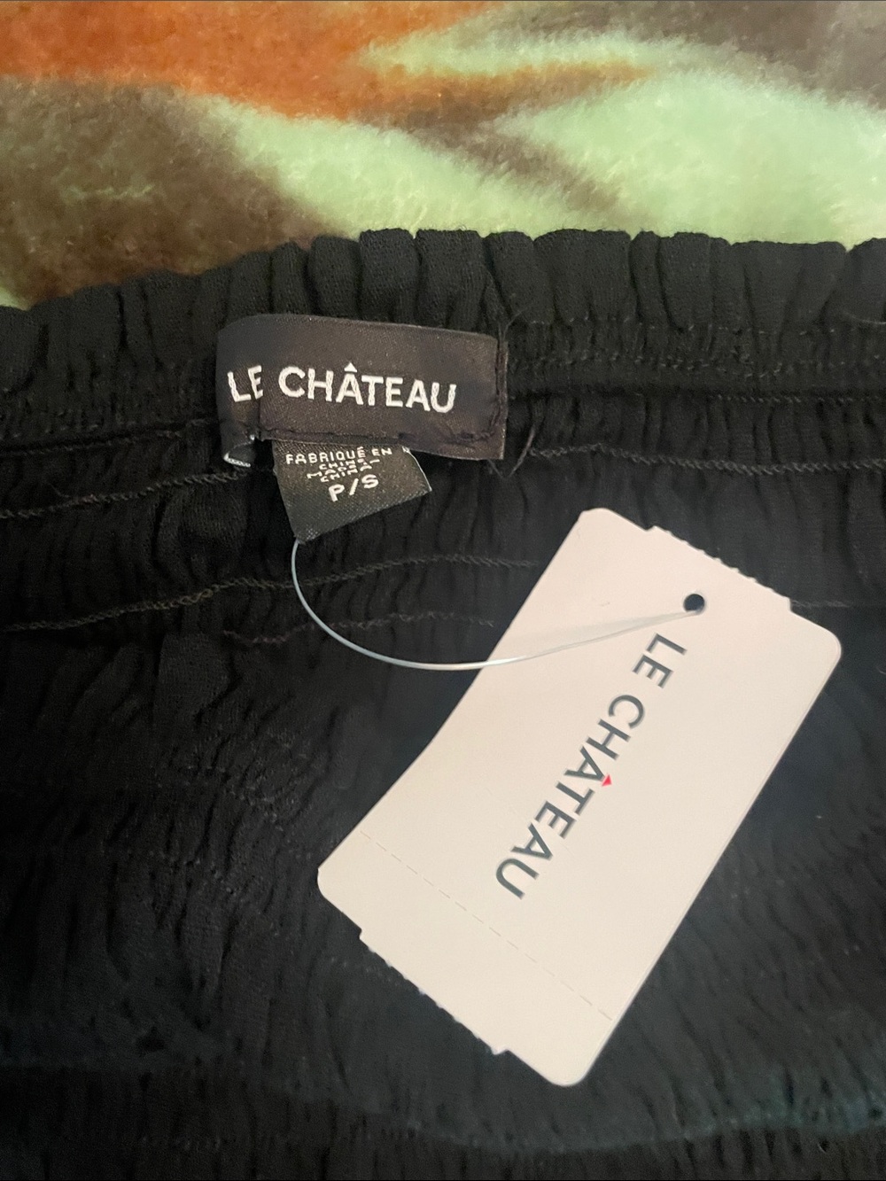 Le Chateau Black Off Shoulder Top Size SP - Picture 3 of 13